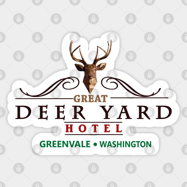 Deadly Premonition - Great Deer Yard Hotel Sticker by red-leaf